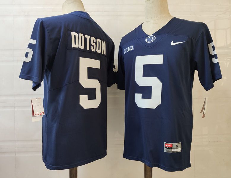 Men Penn State Natty Lions #5 Dotson Blue Nike 2025 NCAA Jersey